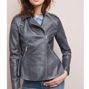 A by Anthropologie Faux Leather Moto Jacket